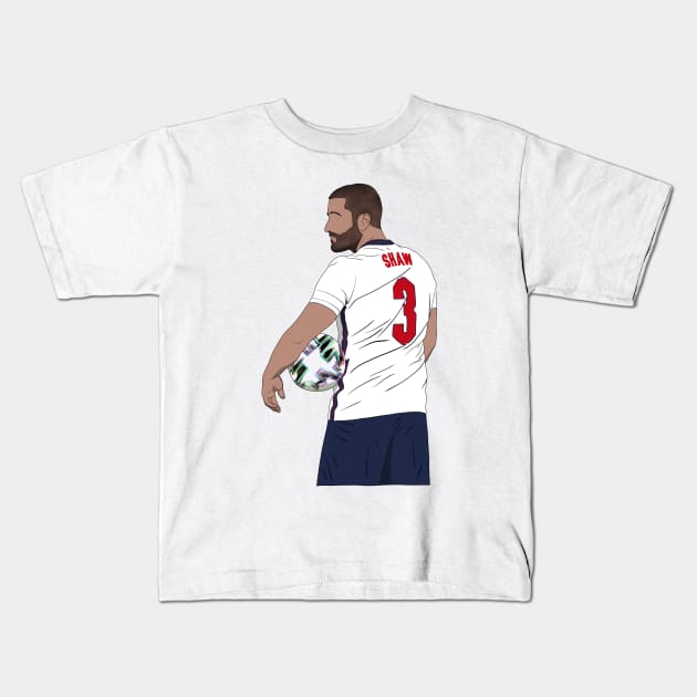 Luke Shaw England Kids T-Shirt by Hevding